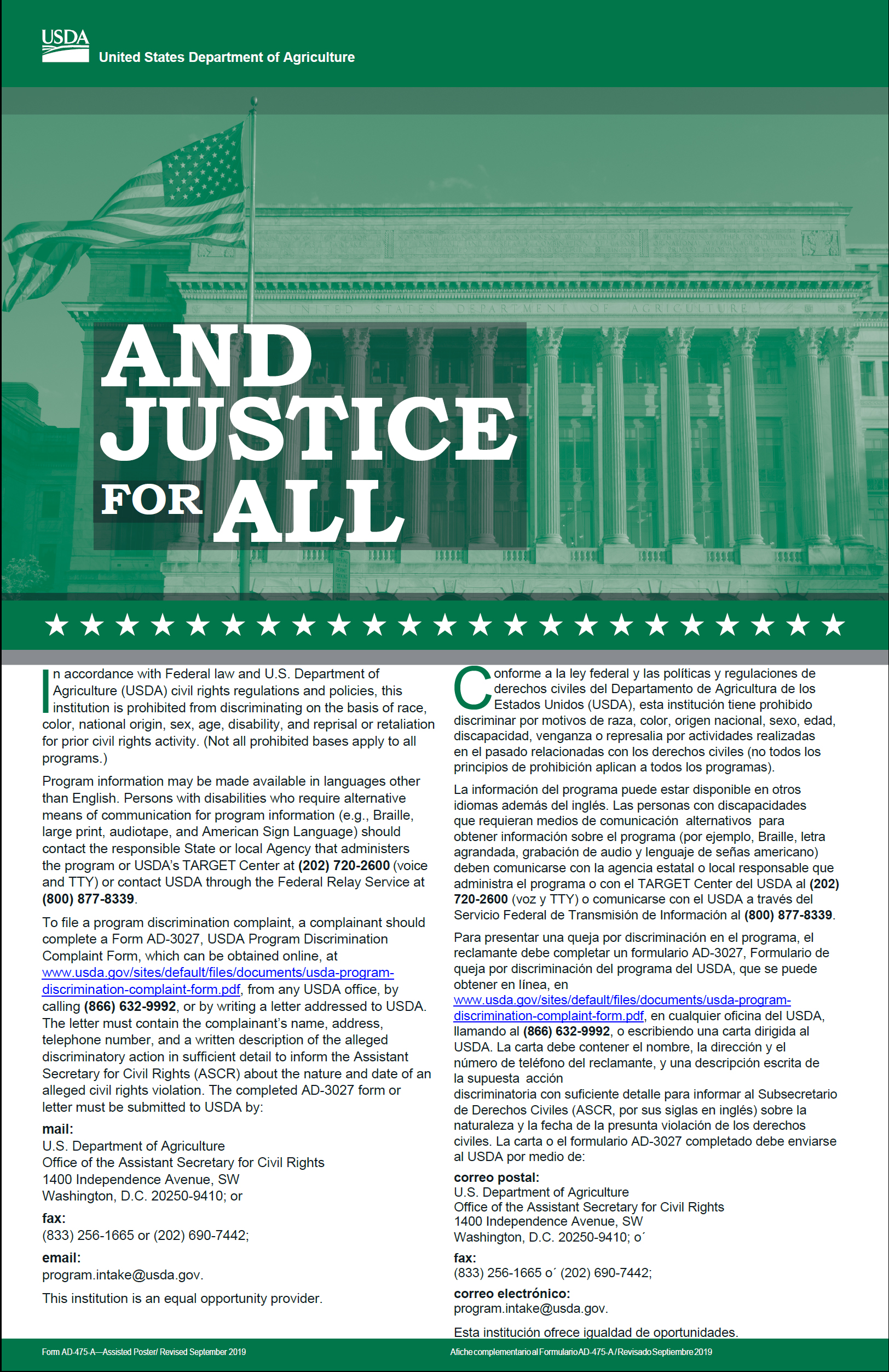 USDA And Justice For All poster